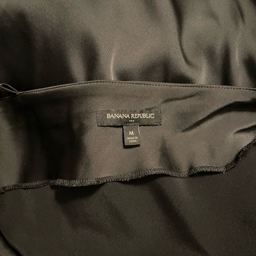 Banana Republic Black Midi Slip Dress Medium - Picture 3 of 4
